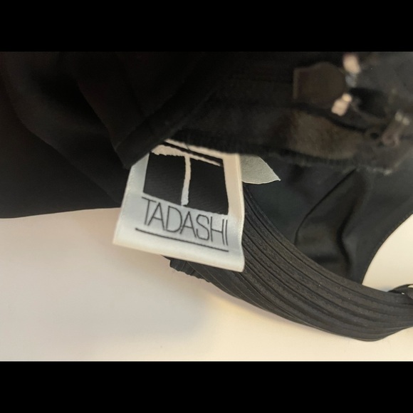 tadashi shoji black halterneck top size 14 - Picture 5 of 6